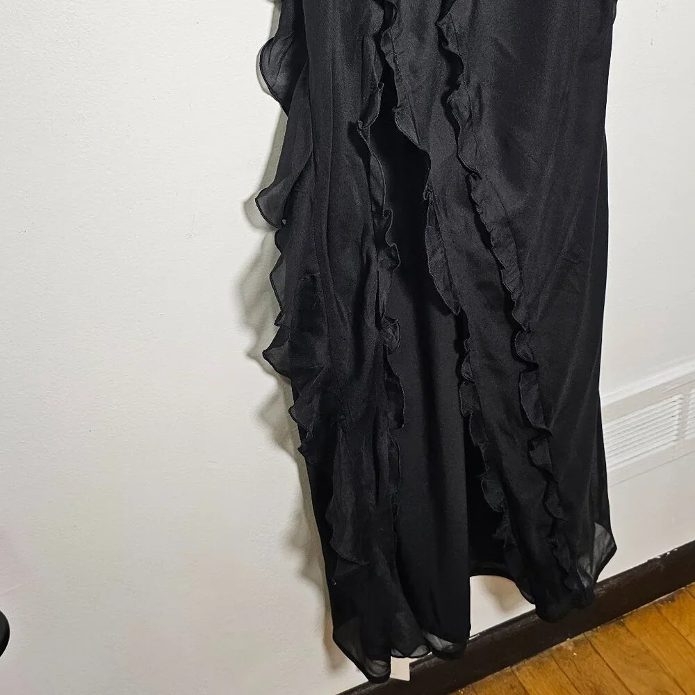 Abercrombie & Fitch Draped Ruffle Maxi Dress /Black / Size XS - 159-299-0020-900